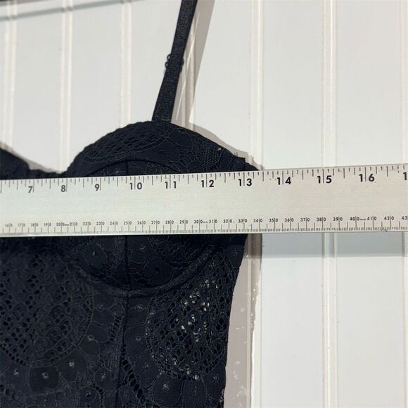 Trixxi Black Lace Bustier Midi Dress Juniors 5 Goth Fairy Grunge Y2K Party - Picture 4 of 8